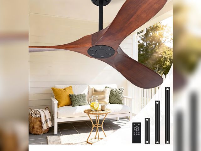 Lot 96-209914 - Zronon
52 Inch Ceiling Fan No Light, Wood Outdoor Ceiling Fans for Patios Living Room Bedroom, Indoo...