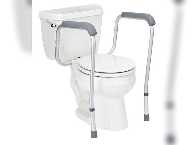Lot 96-175811 - Medline Toilet Safety Rail For Seniors with Easy Installation, Height Adjustable Toilet Safety Frame...