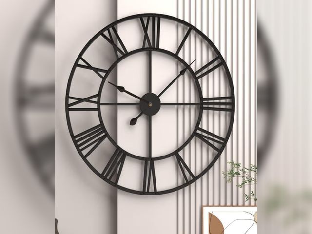 Lot 96-188210 - 20 Inch Large Wall Clock for Living Room Decor - Big Wall Clock Decorative - Battery Operated - Roma...