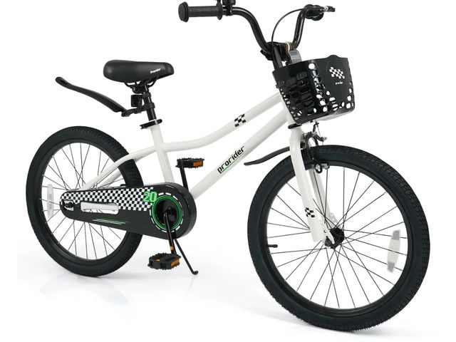 Lot 96-198530 - 20 Inch Kids Bike Adjustable with Kickstand and Storage Basket for Aged 8+ Years, White
New
MSRP $19...