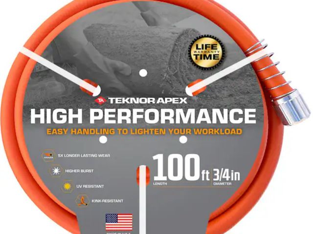 Lot 96-207972 - Teknor Apex
High-Performance 3/4 in x 100 ft. Kink Resistant, Durable Contractor Grade Garden Hose
N...