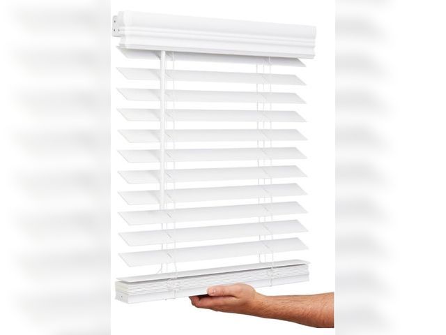 Lot 96-187952 - Lotus &amp; Windoware Cordless, 2 Inch Faux Wood Blind, 26.5" Wide x 72" Long, Window Blinds, Blinds...