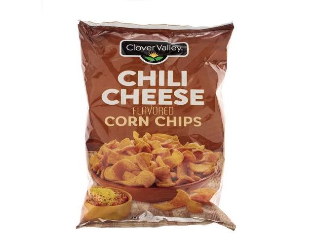 Lot 96-201187 - 8 bags of Clover Valley Chili Cheese Flavored Corn Chips, 10 oz EXP 5/26 New
