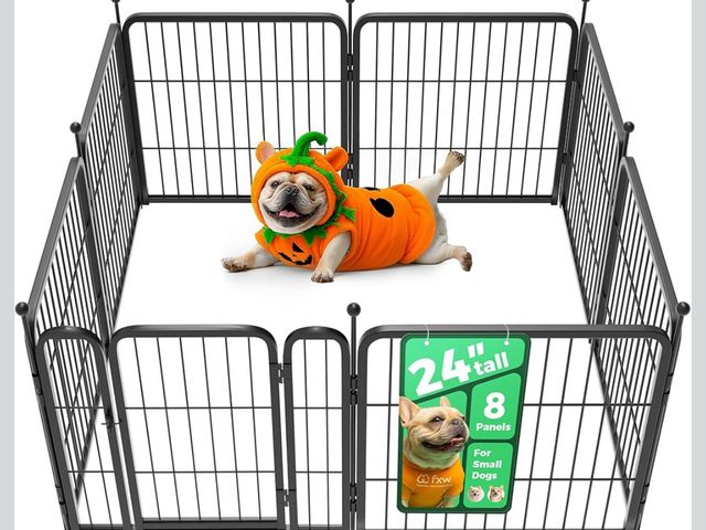 Lot 96-180671 - FXW Rollick Unleashed Dog Playpen for Indoor, Yard, RV Camping, 24 inch 8 Panels for Small and Puppy...