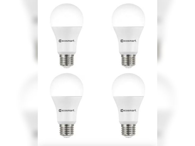 Lot 96-212066 - EcoSmart 100-Watt Equivalent A19 Dimmable Energy Star LED Light Bulb, Soft White (4-Pack
New