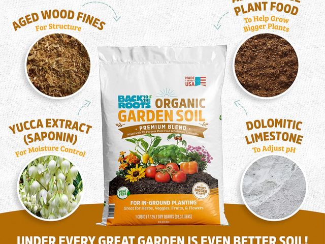 Lot 96-199211 - Back to The Roots Organic Premium Blend Garden Soil (1 Cubic Foot Bag), New