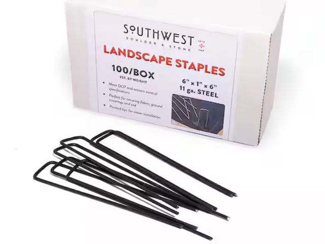 Lot 96-162821 - Southwest Boulder &amp; Stone
6 in. Heavy Duty Steel Garden Staples for Weed Barrier Landscape Fabri...