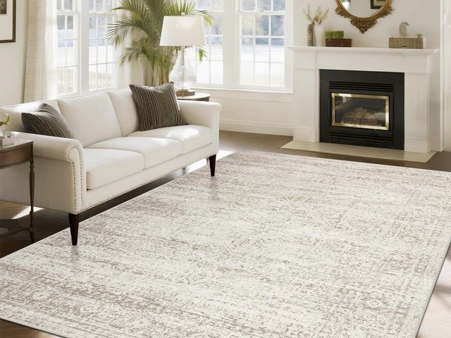 Lot 96-188715 - Washable Rugs 8x10 Area Rugs for Living Room,Ultra Soft Faux Wool Retro Rugs for Bedroom,Dining Room...