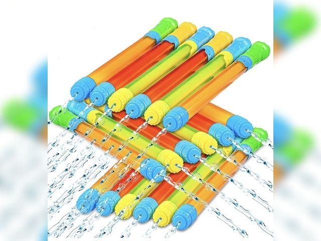 Lot 96-232685 - Sloosh 12pcs Blaster Soaker Water Gun, Squirt Guns Soaker for Kids Summer Swimming Pool Beach Sand O...
