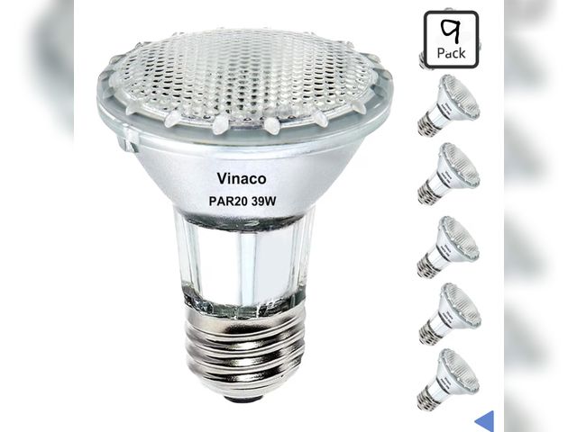 Lot 96-232835 - E26 BASE PAR20 Light Bulbs 2800K Warm White 9 Pack New