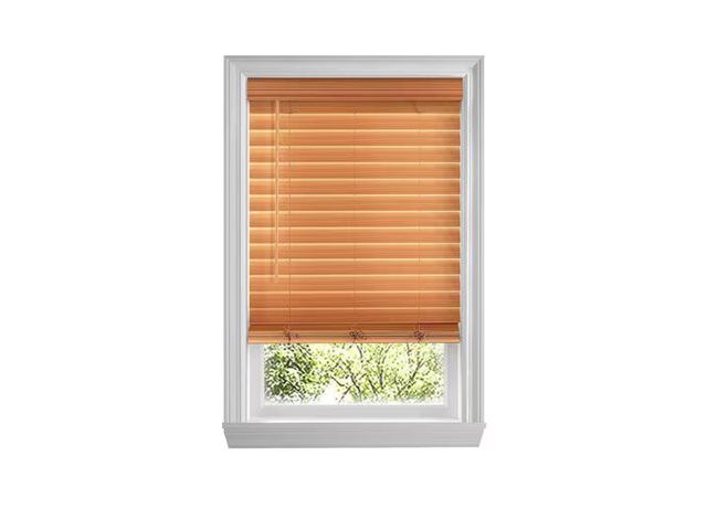 Lot 96-181148 - Home Decorators Collection
Chestnut Cordless Premium Faux Wood blinds with 2.5 in. Slats - 31 in. W ...