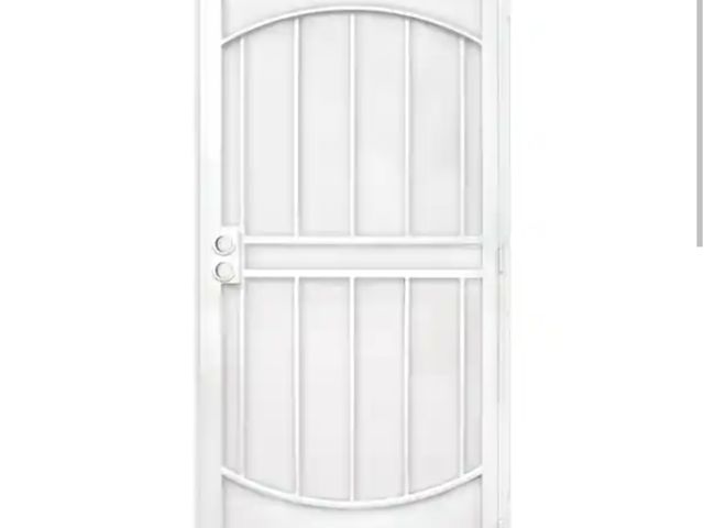 Lot 96-226258 - Unique Home Designs

36 in. x 80 in. Universal/Reversible Arcada White Surface Mount Outswing Steel ...