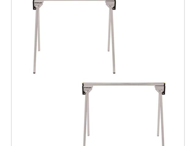Lot 96-162895 - Stanley 31 in. W x 29 in. Folding Metal Sawhorse (2 Pack) New