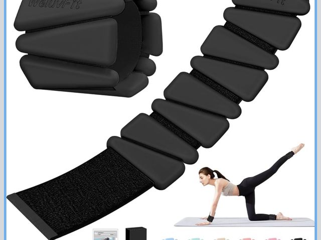 Lot 96-190774 - 2LBS/4LBS Adjustable Wearable Pilates Wrist &amp; Ankle Weights For Women &amp; Men | Arm &amp; Leg ...