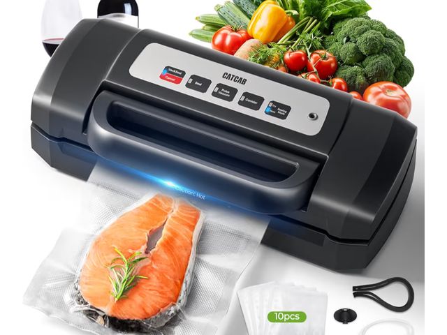 Lot 96-193250 - Vacuum Sealer for Food, 90kpa Powerful Food Sealer Vacuum Sealer Machine for Food Saver, 7-in-1 Mult...