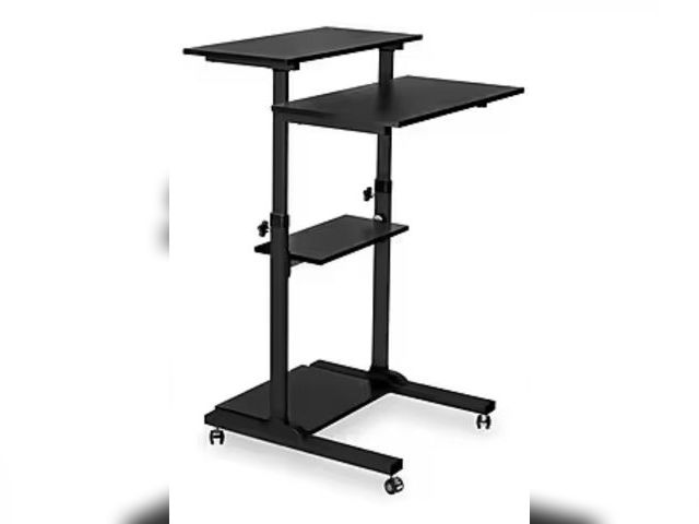 Lot 96-192273 - Mount-It! 28" W Adjustable Steel Standing Desk, Black MSRP $183.99 New