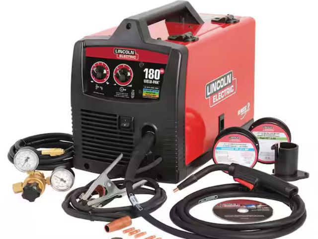 Lot 96-173060 - Lincoln Electric
Weld-Pak 180 Amp MIG Flux-Core Wire Feed Welder, 230V, Aluminum Welder with Spool G...