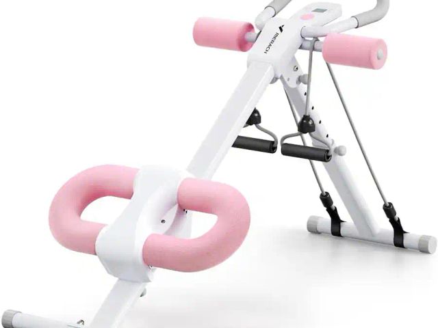 Lot 96-181567 - MERACH - New Adjustable Ab Trainer Foldable Machine for Abs Workout at Home Gym - Pink

New