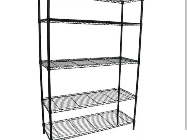 Lot 96-181806 - HDX 5-Tier Steel Wire Shelving Unit in Black (36 in. W x 72 in. H x 16 in. D) New