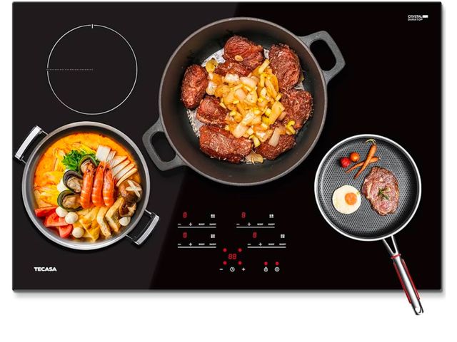Lot 96-187246 - 30 Inch Induction Cooktop 7400W, TECASA Built-in Induction Stovetop with 4 Boost Burner, Timer &amp;...