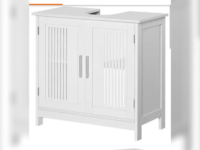Lot 96-166555 - kleankin White Under Sink Cabinet New