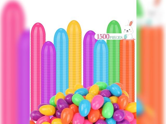 Lot 96-177878 - Threan 1500 Pcs Easter Eggs Bulk Colorful Plastic Kids Eggs for Easter Hunt Game Basket Stuffer Part...
