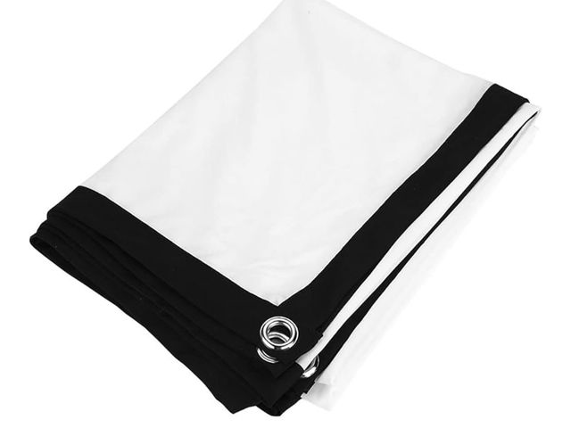 Lot 96-170144 - Appears to be Projector Screen Curtain Wall Mount White Projector Screen Movie Screens for Projector...