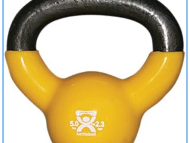 Lot 96-177306 - CanDo Kettle Bells, Vinyl Coated and Color Coded Kettle Bell for Rehabilitation, Strength Training, ...