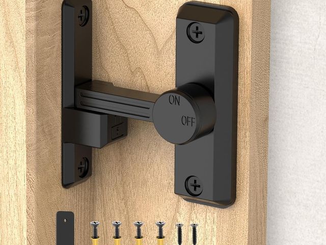 Lot 96-191813 - Mixizigoz Barn Door Lock Latch, 90/180 Degree Flip Sliding Door Latch for Garage, Bedroom, Cabinet, ...