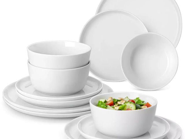 Lot 96-230750 - Lexi 12 Piece Dinnerware Set Open box  Appears Unused