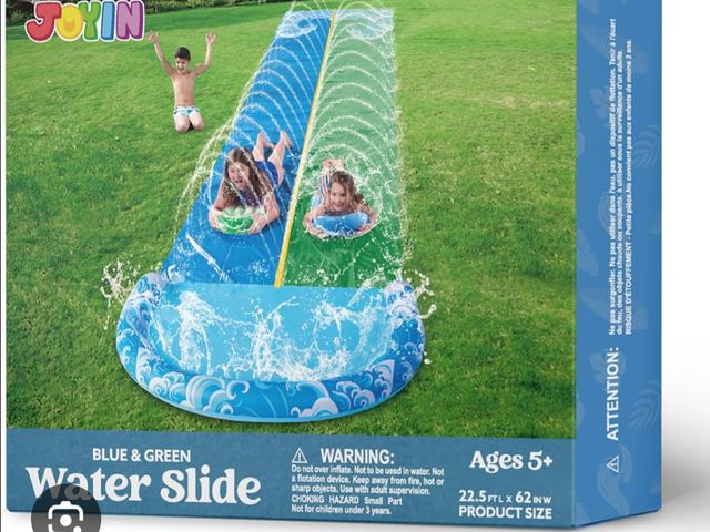 Lot 96-230608 - JOYIN Water Slide and 2 Bodyboards, Garden Water Slide Summer Slide Water New