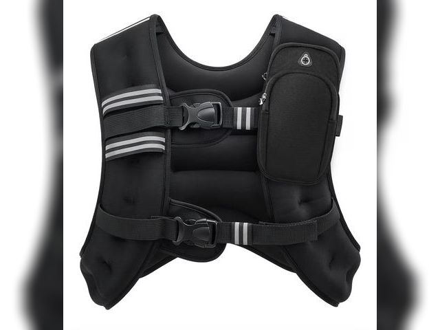 Lot 96-180505 - ZELUS Weighted Vest, 25lb Weight Vest with Reflective Stripe for Workout, Strength Training, Running...