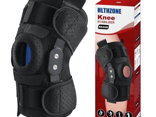 Lot 96-230723 - Hinged Knee Brace with Side Stabilizers – Adjustable Compression Knee Support for ACL, MCL, Meniscus...