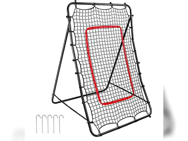 Lot 96-181008 - FENGDU PitchBack Baseball Rebounder and Softball Pitching Net for Pitching and Fielding Training 5x3...