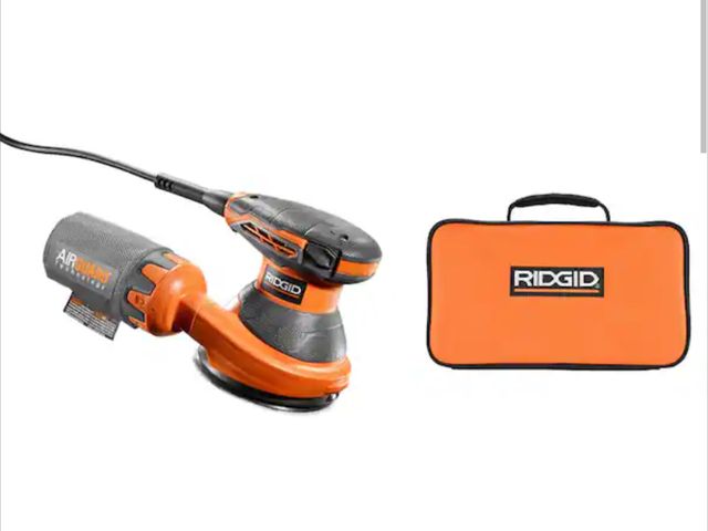 Lot 96-182099 - RIDGID 3 Amp Corded 5 in. Random Orbital Sander with AIRGUARD Technology Used, untested