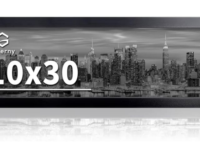 Lot 96-180644 - Giverny 10x30 Picture Frames Black 1 Pack, Wood 10x30 Panoramic Picture Frame for Wall Mounting, Sim...