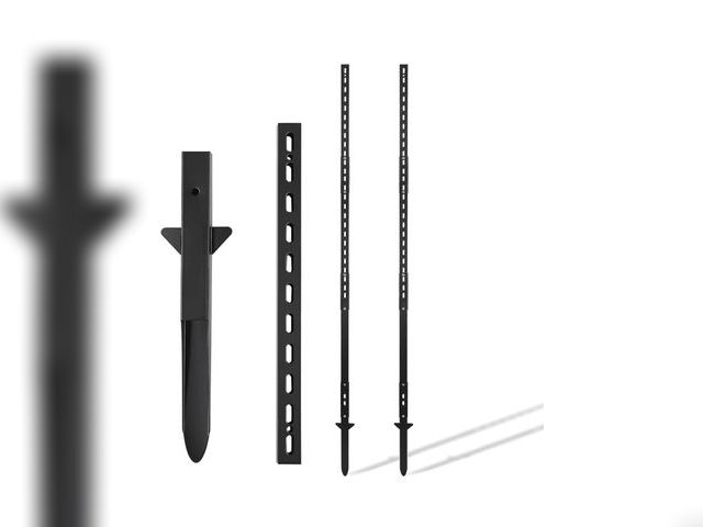 Lot 96-177934 - 2 Pcs 8' Sign Post, Heavy Duty Sign Stake, 8 Ft Metal Holder with Holes for Signs(20"-45"),Baked Ena...