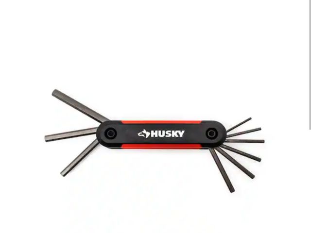 Lot 96-180332 - Husky Folding Hex Key Set, SAE (9-Piece) New