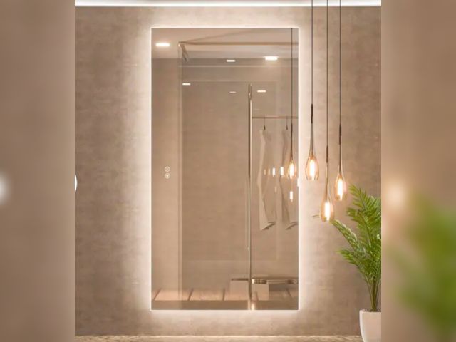 Lot 96-145375 - KeonJinn 48 in. W x 30 in. H Rectangular Frameless LED Light Anti-Fog Wall Bathroom Vanity Mirror wi...