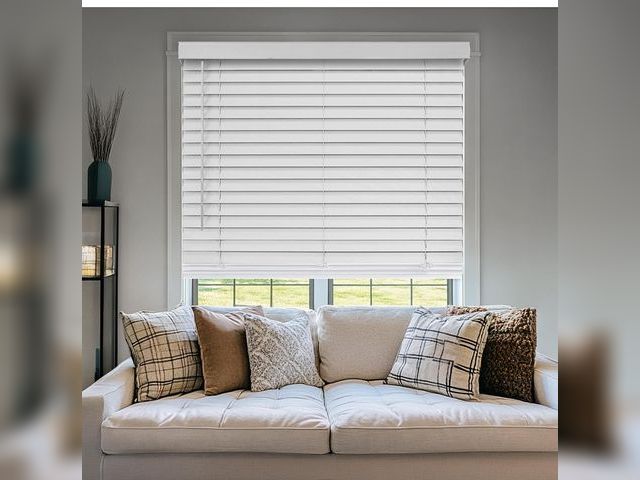 Lot 96-187903 - CHICOLOGY 2" Cordless Faux Wood Blinds, Room Darkening Smooth PVC Window Blinds, Cordless Lift, Ligh...