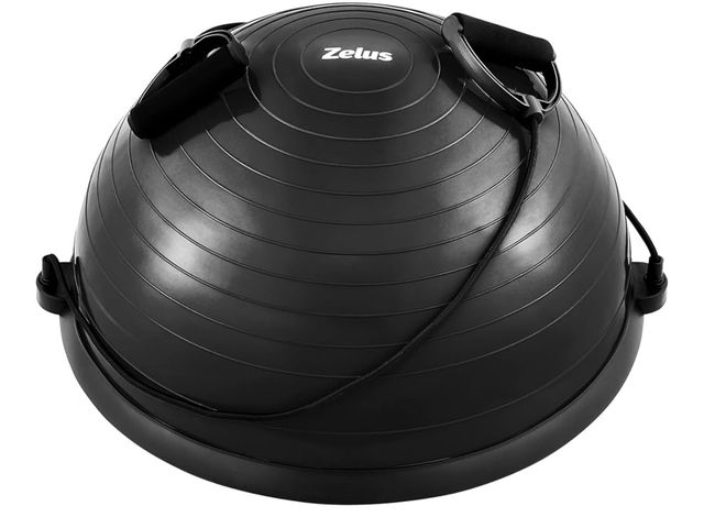 Lot 96-170243 - ZELUS Balance Ball Trainer with Resistance Bands and Foot Pump, Inflatable Yoga Ball for Home Gym Wo...
