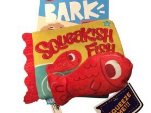 Lot 96-164668 - Bark Box Dog Toy Squeakish Fish with squeaker inside
New