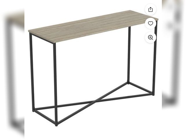 Lot 96-178211 - Safdie &amp; Co. 44"L Black X Metal Console Table in Dark Taupe MSRP $100.98