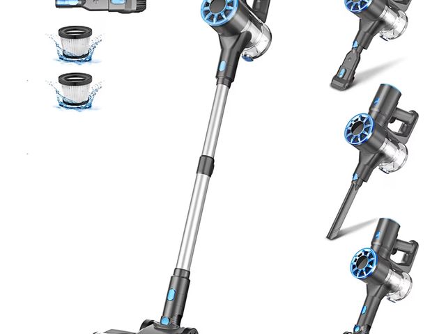 Lot 96-204425 - Vazone Cordless Stick Vacuum Cleaner with Self-Standing, 8-in-1 Vacuum Cleaners for Home, Lightweigh...