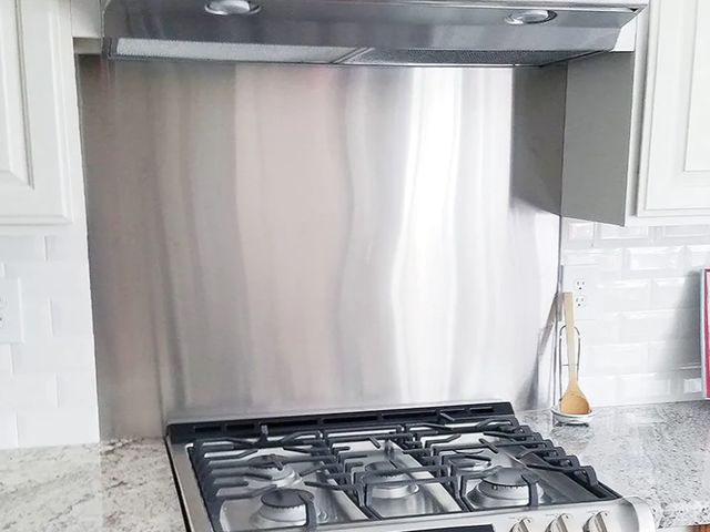 Lot 96-175956 - 24" By 30" Stainless Steel Stove Backsplash Splatter Guard SP3604 Range Hood Backsplash Wall Shield ...