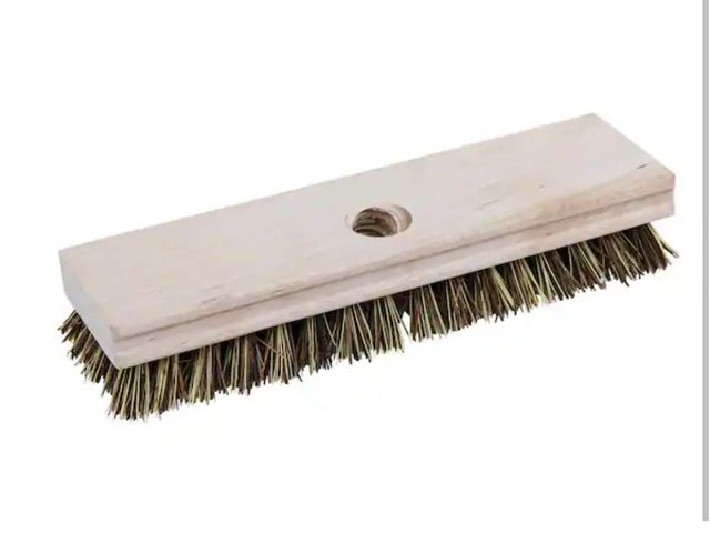 Lot 96-180081 - Quickie Professional Wood Block Deck Scrub Brush New