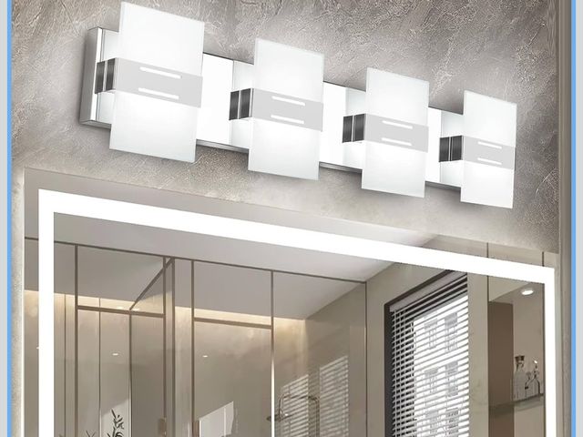 Lot 96-173525 - LED Bathroom Vanity Light,Chrome Vanity Lights for Bathroom 30 Inch,4 Light Modern Dimmable Wall Lig...
