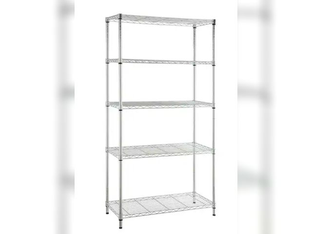 Lot 96-182005 - HDX
5-Tier Commercial Grade Heavy Duty Steel Wire Shelving Unit in Chrome (48 in. W x 72 in. H x 18 ...