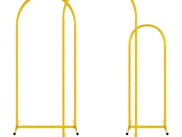 Lot 96-181796 - Amyhill Set of 3 Metal Wedding Arch Arched Backdrop Stand Wedding Arches for Ceremony Garden Frame f...