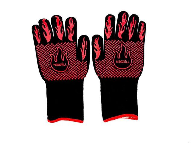 Lot 96-181953 - Nexgrill Heat Resistant Grilling Gloves with Silicone Grip (1-Pair) New